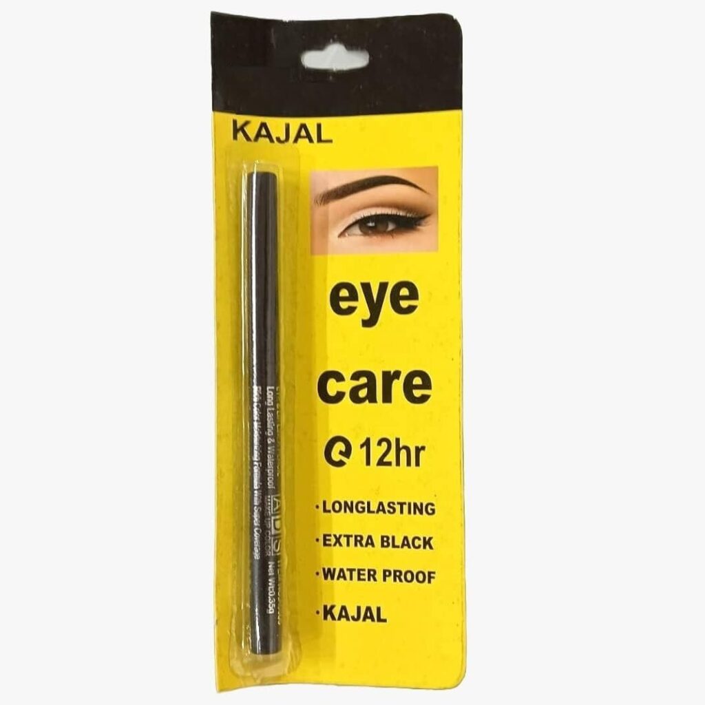 ZERA BEAUTY Eye Care Kajal Pencil, Extra Black, Longlasting, Water Proof, 12 Hours (Black, Pack Of 1)