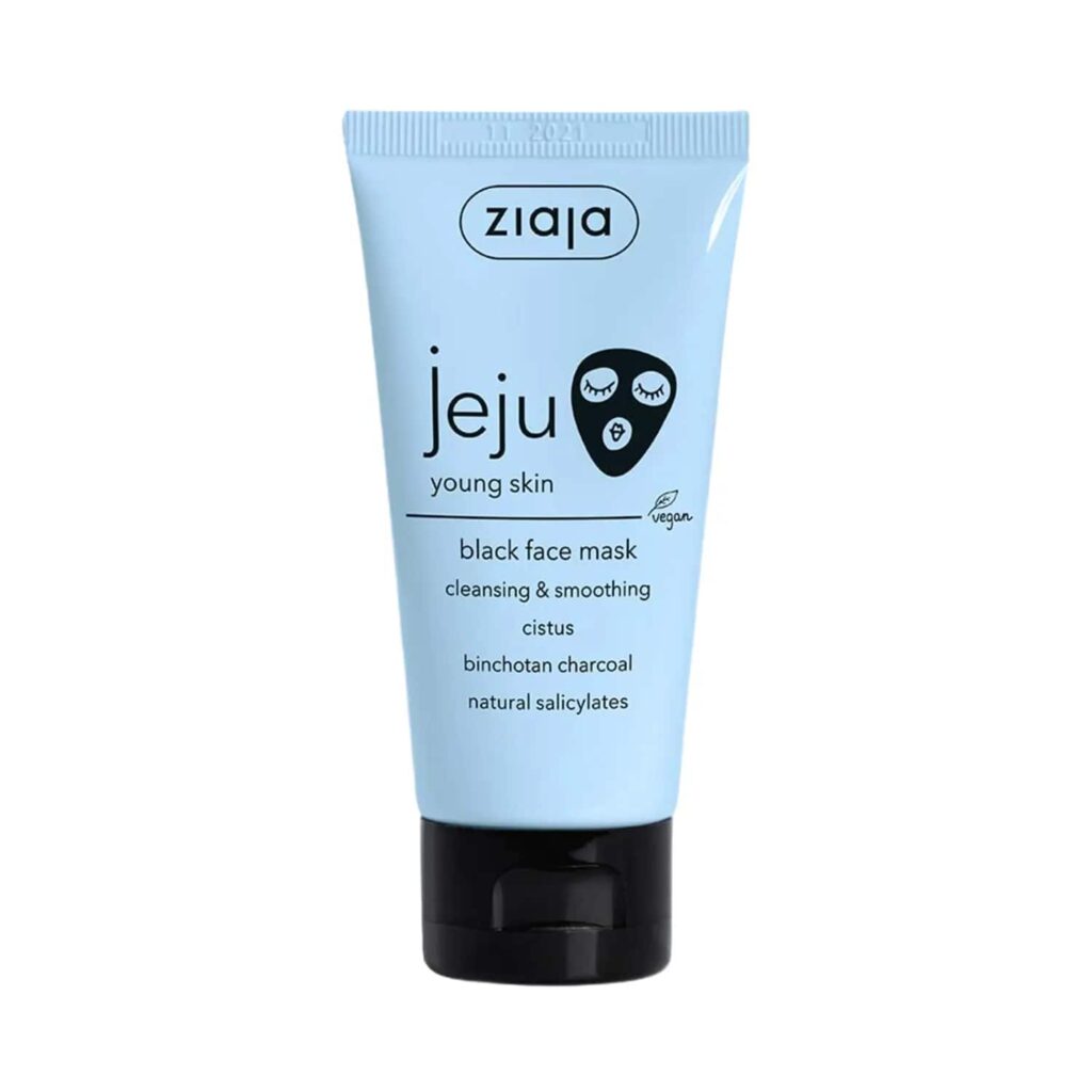 Ziaja Jeju Cleaning and Smoothing Black Face Mask (50ml) - Ziaja