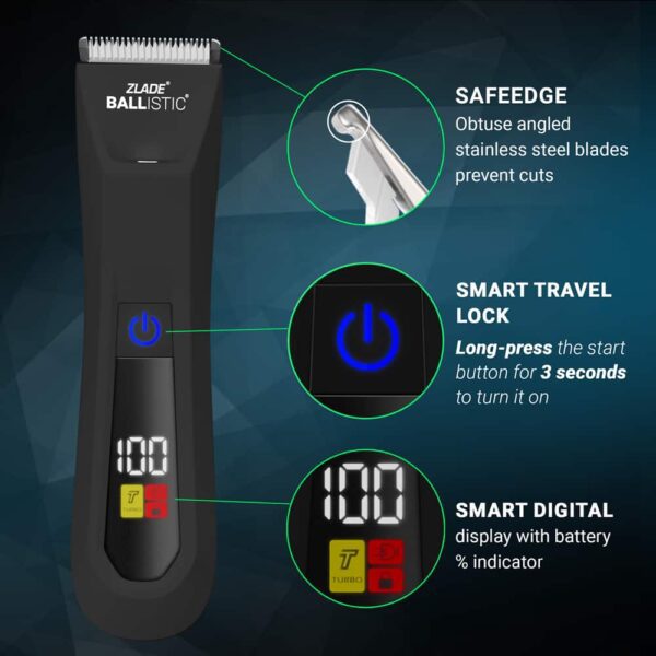 Zlade Ballistic PRO Trimmer + Nose & Ear Hair Trimmer Combo - Zlade
