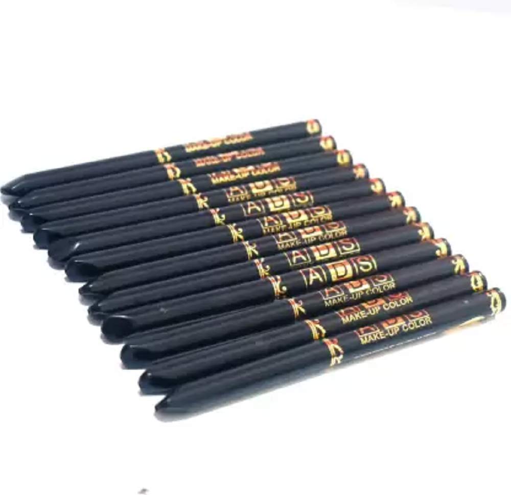 ADS Long Lasting- (BLACK) Eye liner cum Kajal 10 ml (Black), Matte Finish