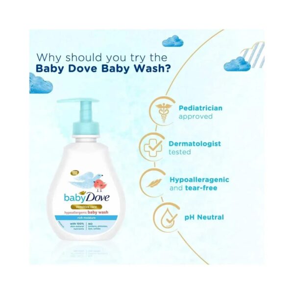 Baby Dove Rich Moisture Hair to Toe Baby Wash - (200ml) - Baby Dove