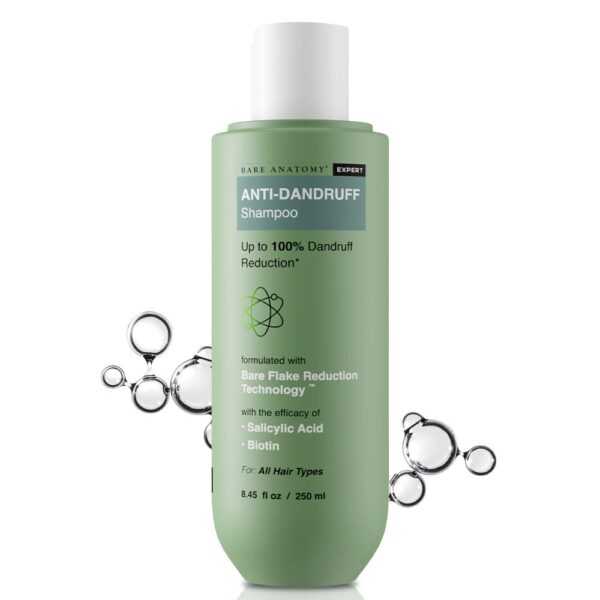 Bare Anatomy Anti Dandruff Shampoo | Reduces Up to 100% Dandruff and Strengthens Hair | Derma Approved Shampoo with Salicylic Acid & Biotin | Helps Remove Flakes and Itching |...