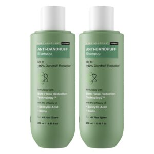 Bare Anatomy Anti Dandruff Shampoo | Reduces Upto 100% Dandruff & Strengthens Hair | With Salicylic Acid & Biotin | Paraben & Sulphate Free | All Hair Types | Women & Men |...