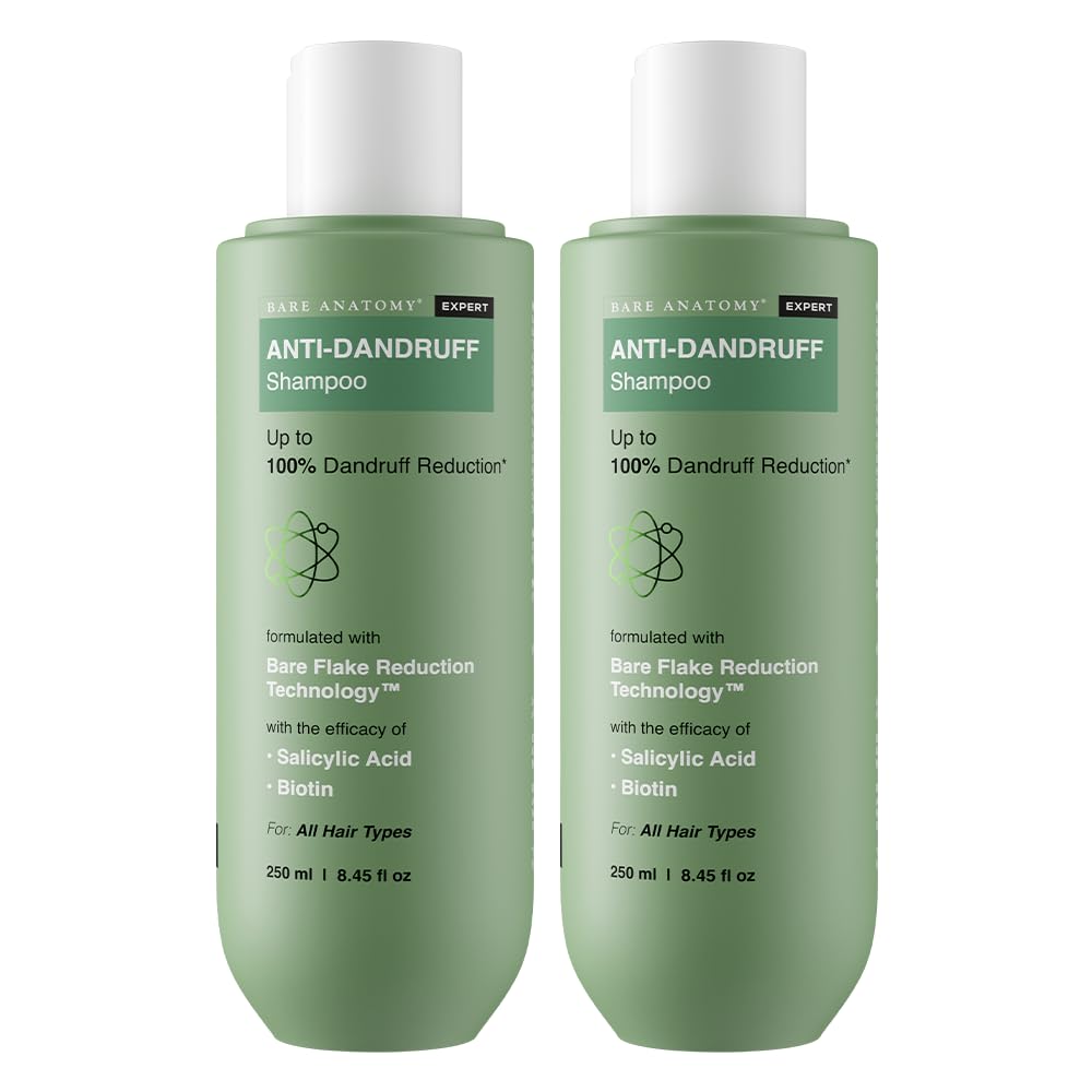 Bare Anatomy Anti Dandruff Shampoo | Reduces Upto 100% Dandruff & Strengthens Hair | With Salicylic Acid & Biotin | Paraben & Sulphate Free | All Hair Types | Women & Men |...