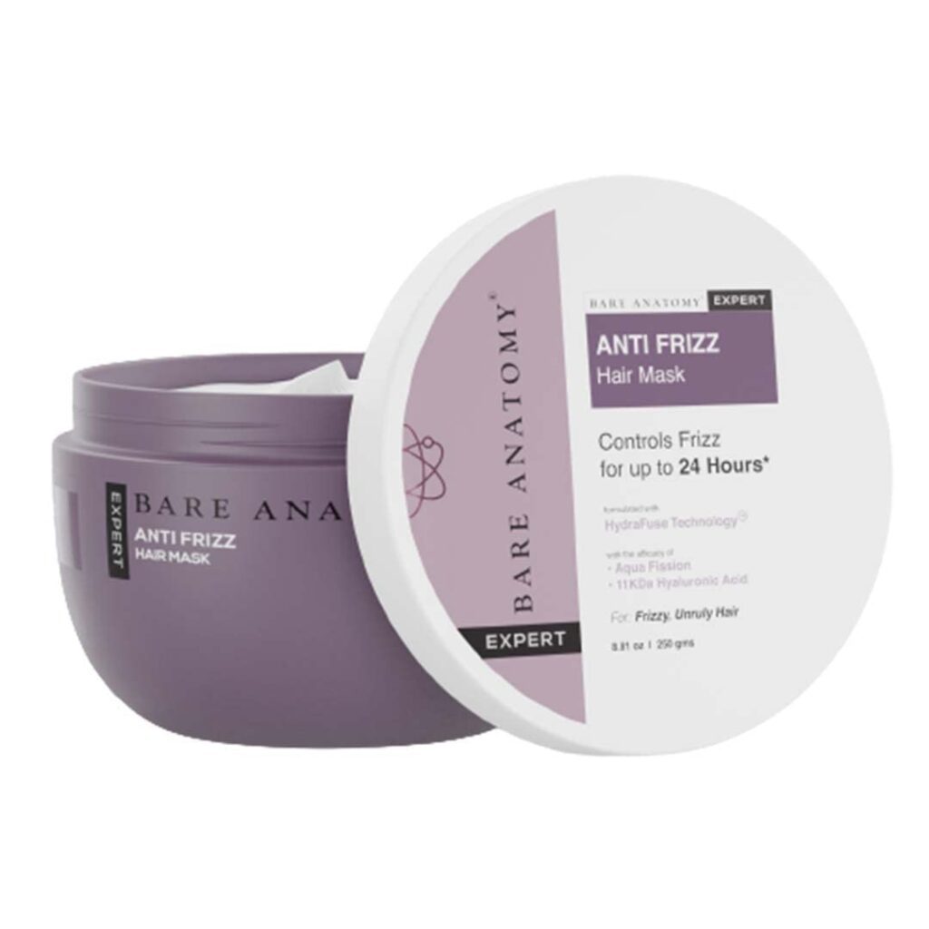 Bare Anatomy Anti Frizz Hair Mask | Frizz Control Upto 24 hours | Powered By Hyaluronic Acid & Fatty Acids | For Deep Conditioned & Frizz Free Hair | Sulphate & Paraben Free |...