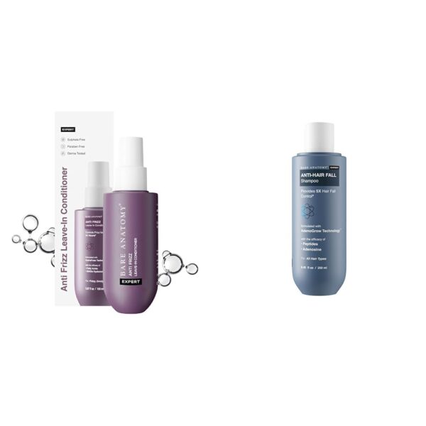 Bare Anatomy Anti Frizz Leave In Conditioner| Vegan | For Women and Men | Get Smoother, Healthy & Glossy Hair | 150ml Anti Hair Fall Shampoo Vegan| For All Hair Types | For...