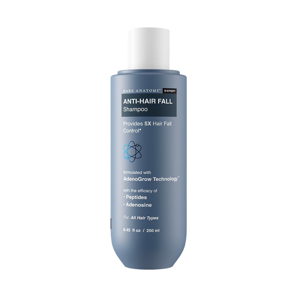 Bare Anatomy Anti Hair Fall Shampoo | 5x Hair Fall Control & Growth|Contains Biotin Adenosine, & Peptides | Rosemary, Rice Water, Hyaluronic Acid | For All Hair Types | For...