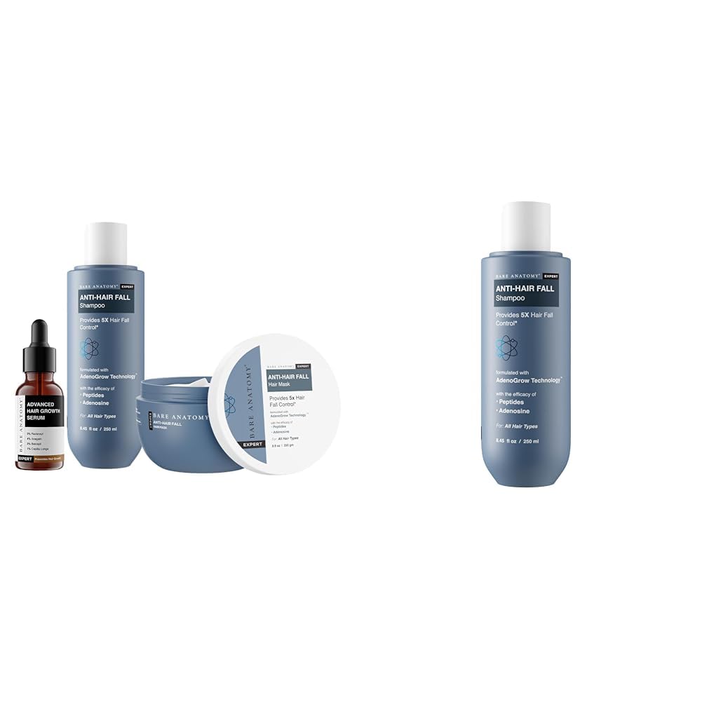 Bare Anatomy Anti-Hair Fall Shampoo + Mask for Women & Men Anti Hair Fall Shampoo Vegan| For All Hair Types | For Women & Men | 250ml