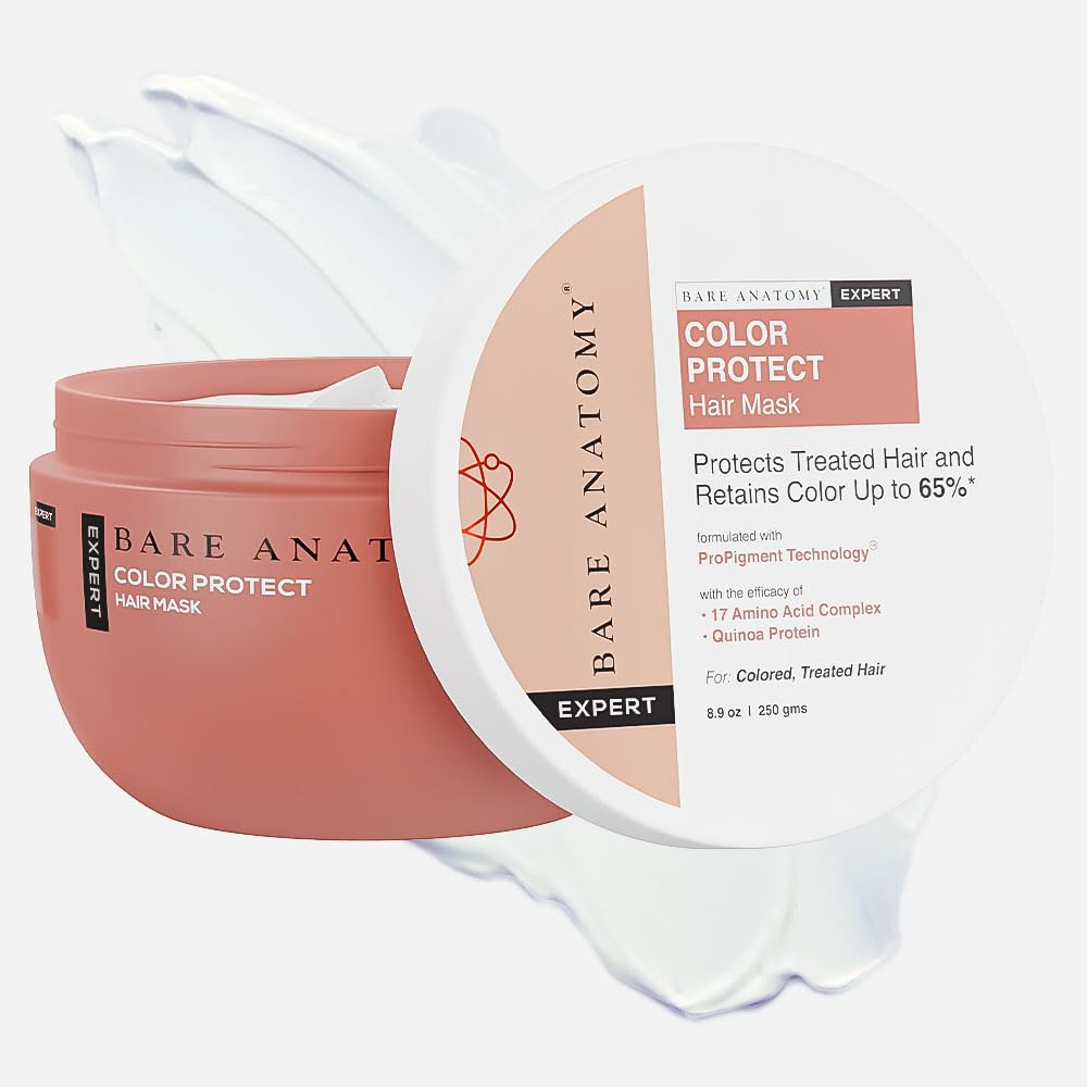 Bare Anatomy Colour Protect Hair Mask | Retains Colour Upto 8 Weeks | With Amino Acid Complex & Quinoa Protein for Coloured & Damaged Hair | For Dry & Frizzy Coloured Hair | For...