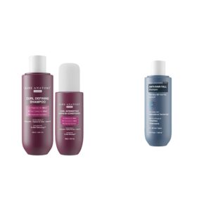 Bare Anatomy Curl Defining Shampoo + Curl Intensifying Leave In Conditioner Cream |Women & Men | 250 ml + 140ml Anti Hair Fall Shampoo Vegan| For All Hair Types | For Women &...