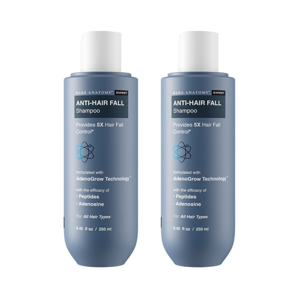 Bare Anatomy Hair Fall Control Shampoo | Provides 5x Hair Fall Control | Adenosine & Peptides | For Dry & Frizzy Hair | Sulphate & Paraben Free | DHT Blocker | Women & Men |...