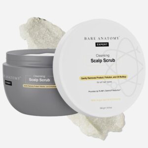 Bare Anatomy Scalp Scrub with Natural AHAs, Coconut & Sugar | Get Up To 99% Dandruff Reduction | Dandruff Remover | Oily Scalp Exfoliator Hair Scrub | Sulphate & Paraben Free |...