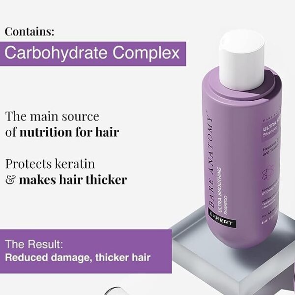Bare Anatomy Ultra Smoothing Hair Serum (50ml) and Shampoo (250ml) for Dry & Frizzy Hair | Restores Texture by 27%