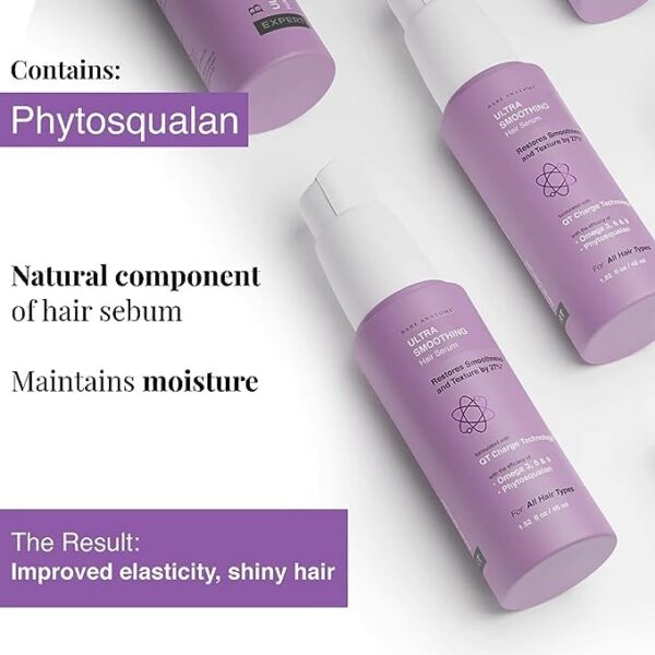 Bare Anatomy Ultra Smoothing Hair Serum (50ml) and Shampoo (250ml) for Dry & Frizzy Hair | Restores Texture by 27%