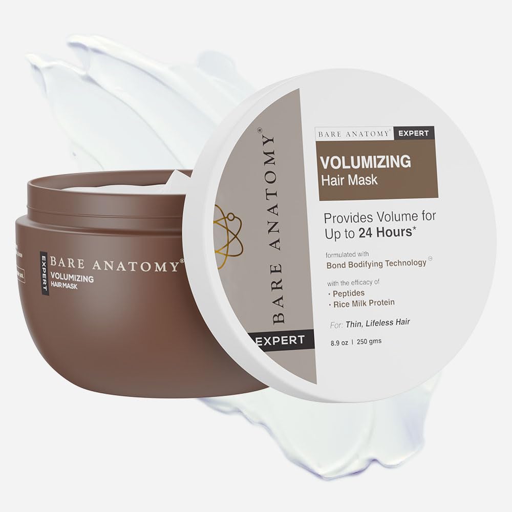 Bare Anatomy Volumizing Hair Mask | Volume For Upto 24 hrs | Powered By Peptides & Rich Milk Protein | For Dense & Conditioned Hair | For Dry & Frizzy Hair | Sulphate & Paraben...