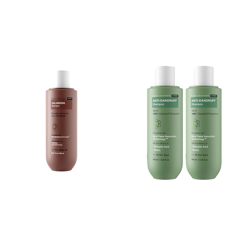 Bare Anatomy Volumizing Shampoo, Volume Shampoo For Thin & Flat Hair For Unisex, 250ml Anti Dandruff Shampoo All Hair Types | Women & Men | 250ml (Pack of 2)
