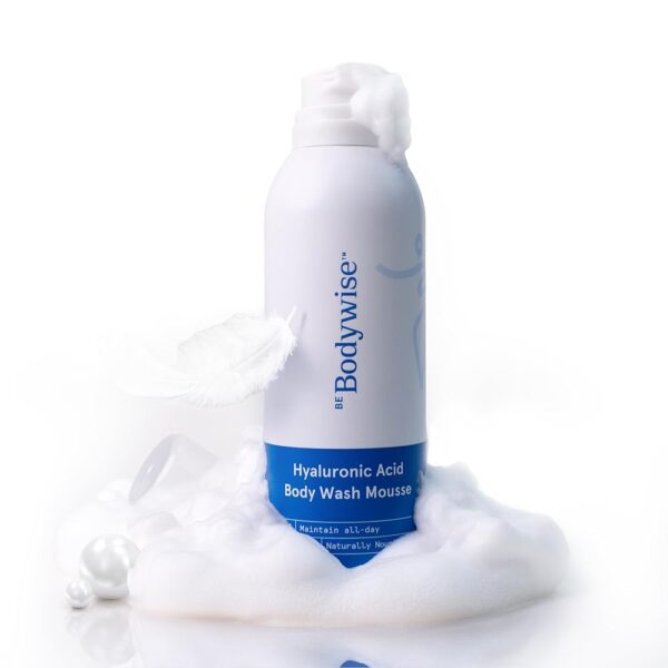 Be Bodywise Hyaluronic Acid Body Wash Mousse | Gives Intense Moisturisation, Repairs Skin Barrier | With Sunflower Oil, Vitamin E & Aloe Extract | 200g