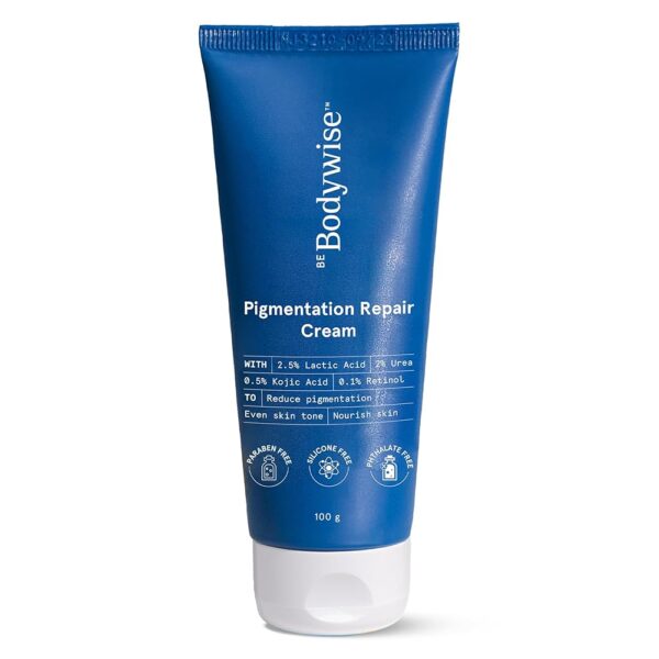 Be Bodywise Pigmentation Cream 100gm | 2.5% Lactic Acid, 2% Urea, Retinol & Kojic Acid | Reduces Tan, Pigmentation & Evens Skin Tone | Treats Dark Patches & Rough Skin on...