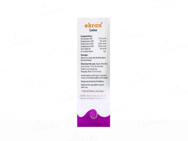 Ekran sunscreen lotion SPF 30 PA++ 50 GM