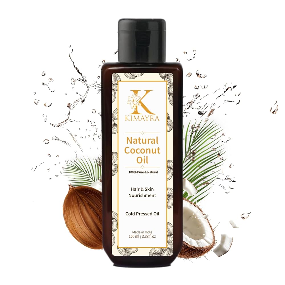 Kimayra Cold Pressed Coconut Oil For Skin & Hair Care Helps To Prevents Hairfall, Reduces Dandruff & Dark Spots, Glowing Skin | Nourishes & Strengthens Hair | Suitable For All...