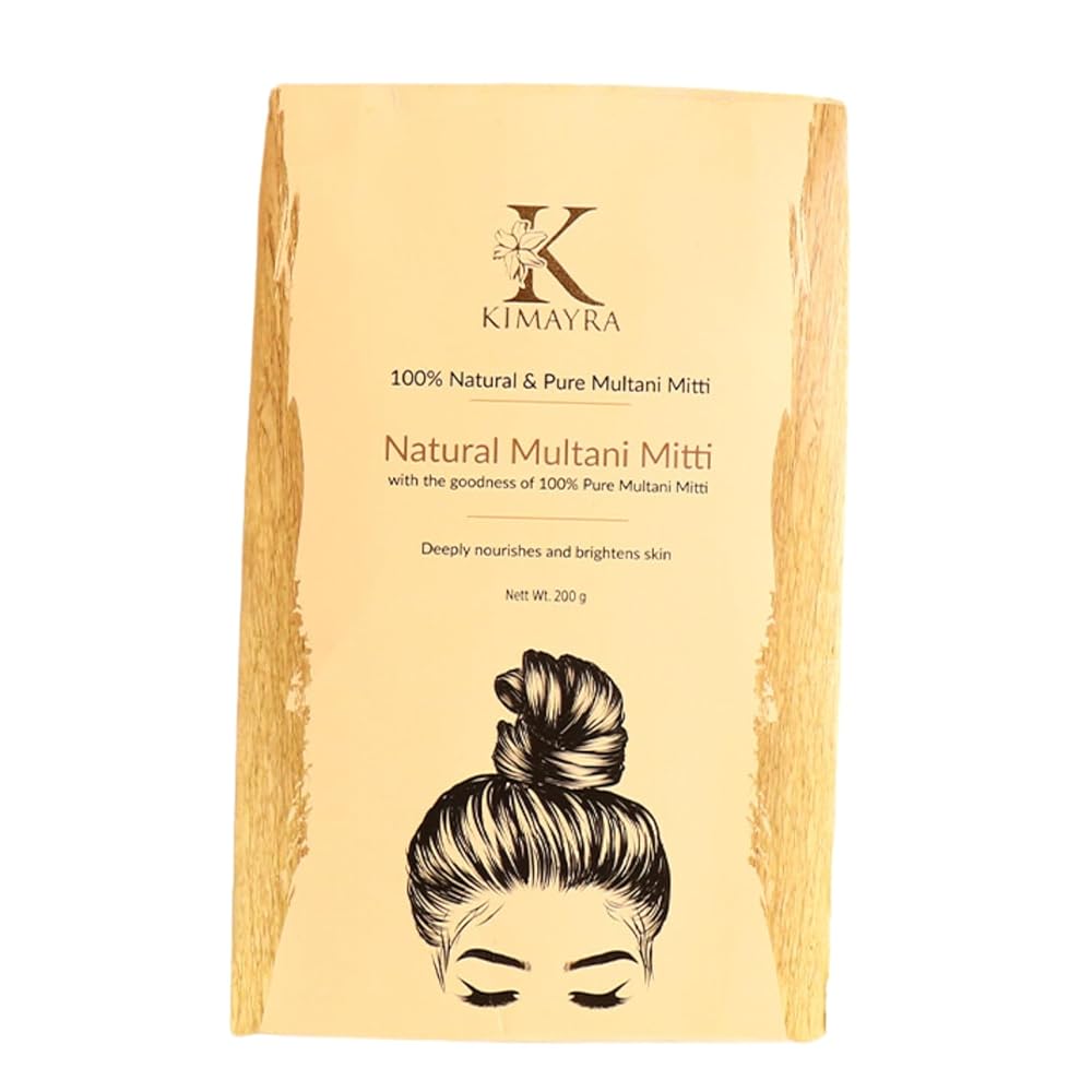 Kimayra World Organic Multani Mitti Powder | Pure Multani Mitti for Face Pack & Hair Pack Natural Face Mask for Women & Men Beauty Care (200gm)