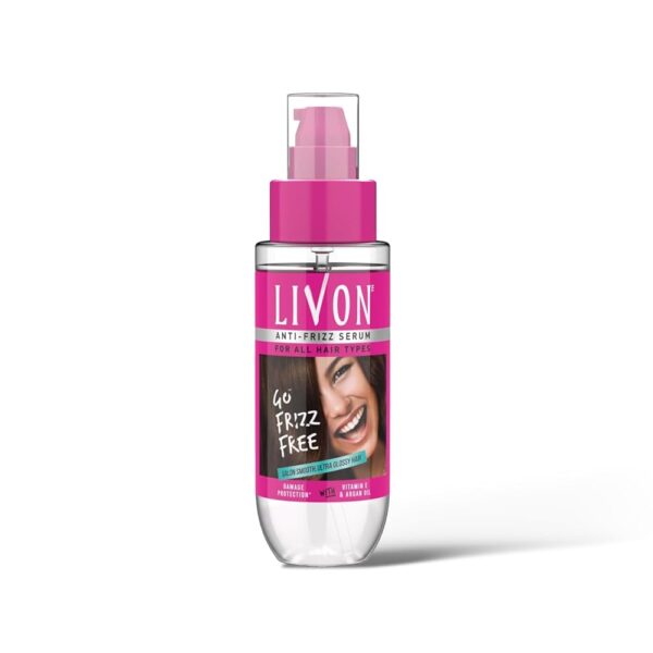 Livon Hair Serum, For Dry & Frizzy Hair | Provides shine , smoothness & damage protection| Leave in serum for women & Men| With Vitamin E & Argan Oil | 100ml