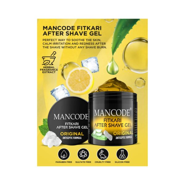 Mancode Fitkari After Shave Gel Original Antiseptic Formula (100g) - Mancode