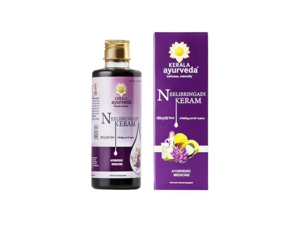Neelibringadi Keram Ayurvedic Hair Oil - Triple Care Formula - Minimizes Hair Fall and Dandruff | Rebalances Scalp for rich, lustrous hair | Improves Hair Growth, Nourishes Hair...