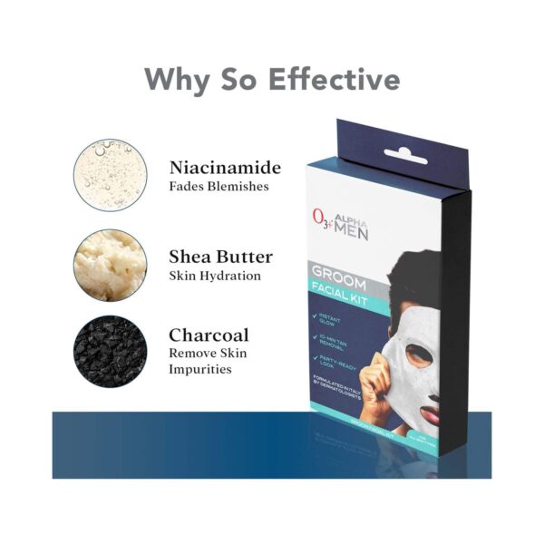 O3+ Alpha Men Bright Groom Facial Kit (54g) - O3+