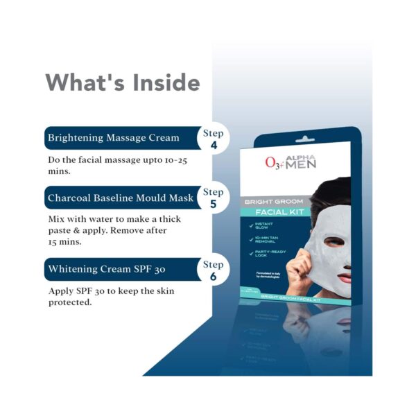O3+ Alpha Men Bright Groom Facial Kit (54g) - O3+