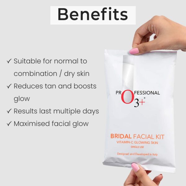 O3+ Bridal Facial Kit Vitamin C Glowing Skin & Bridal Oxygenating Glow Skin Facial Kit - (81g) Combo - O3+