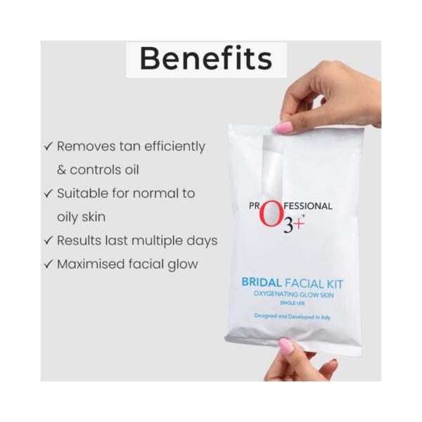 O3+ Bridal Oxygenating Glow Skin Facial Kit - (81g) & Single Use Shine & Glow Kit - (38g) Combo - O3+