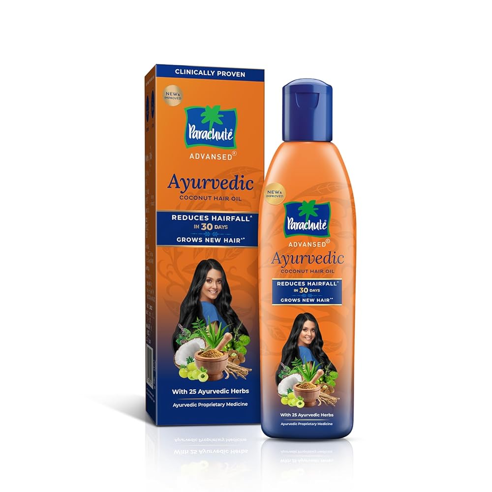 Parachute Advansed Ayurvedic Coconut Hair Oil | For Hair Fall Control & Hair Growth | With Coconut & 25 Ayurvedic Herbs like Amla, Neem, Bhringraj, Brahmi, Methi etc |...
