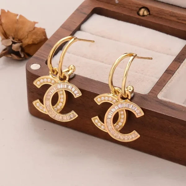 Dangle 14K Gold Plated with Freshwater Pearl Accents Earrings - Aeen